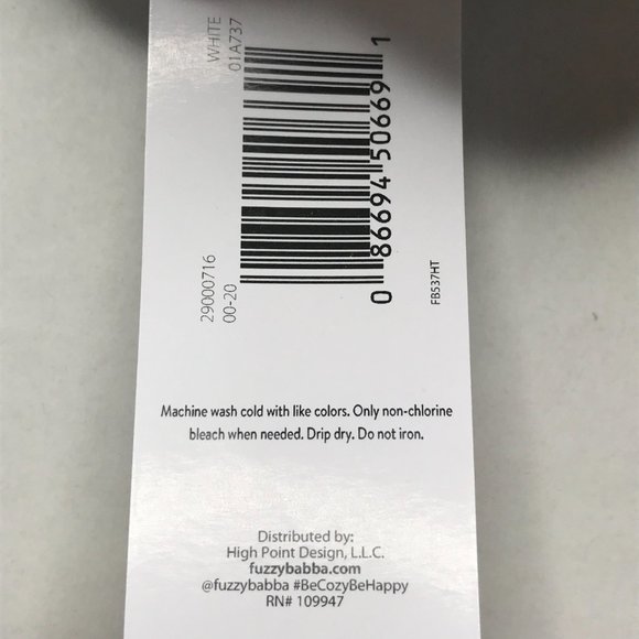 FB by Fuzzy Babba Women’s Plaid Slipper Socks Size 7-9.5 Gray/White New - Picture 3 of 4